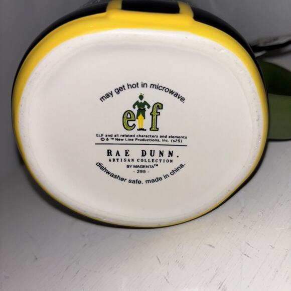 Rae Dunn Buddy Elf "Son Of A Nutcracker" Green Outfit Coffee Mug Christmas New - Picture 3 of 4